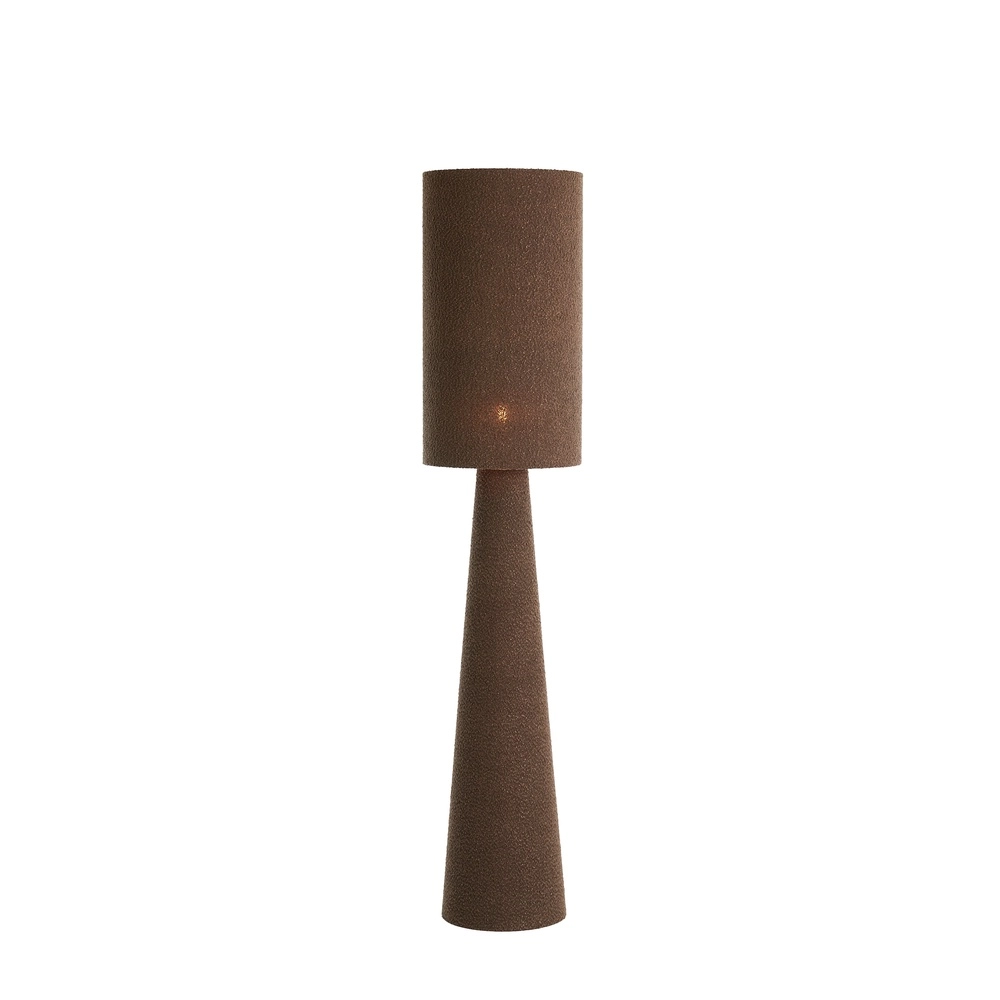 Stehlampe Micky Ø 38 cm – bouclé – braun Light & Living 8717807782788