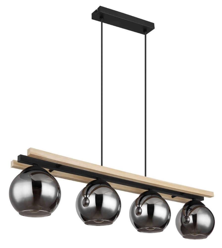 Design-Hängelampe Conni Holz 4-flammig Globo 9007371444236