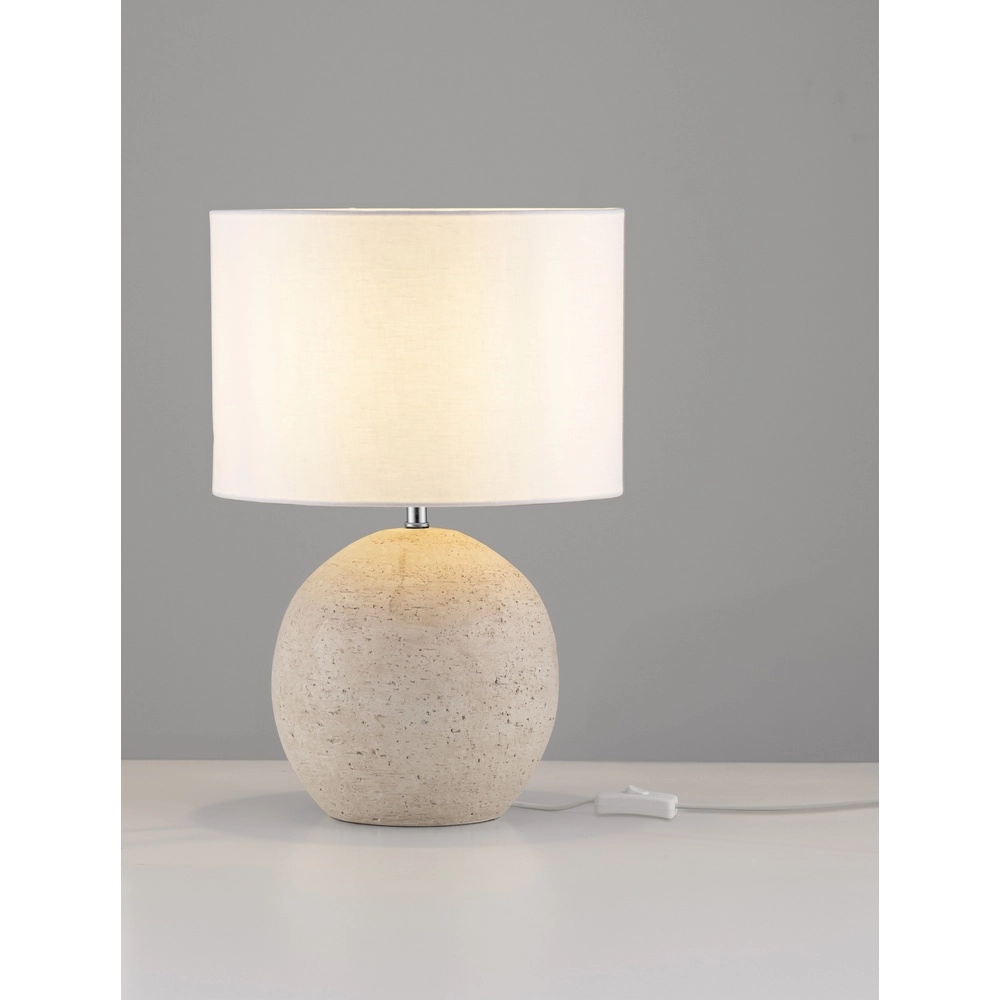 Tischlampe Nagomi Beige mit cremefarbener Kapuze Lyora 5212017468222