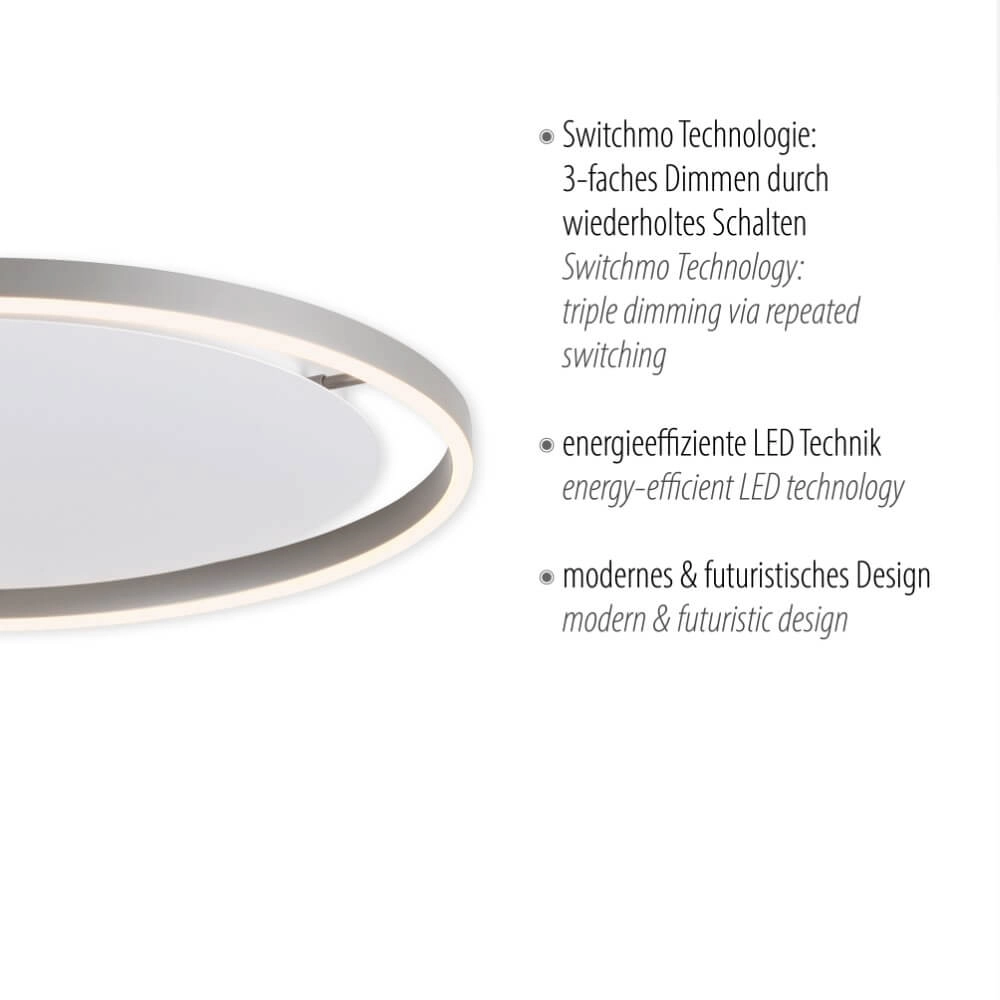Deckenleuchte Ritus Aluminium Ø 58,5cm Just Light 4043689983475