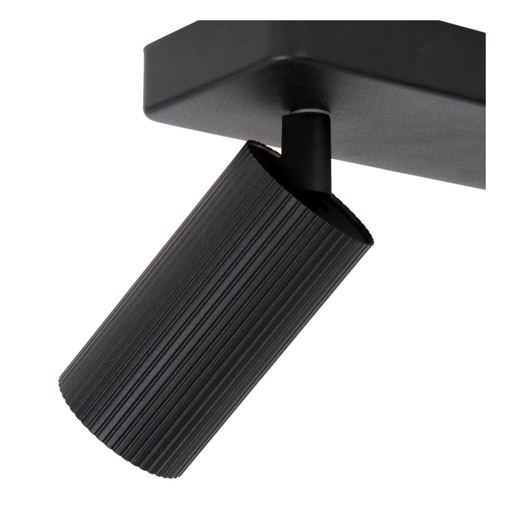 Oberflächenmontierter Deckenspot Clubs 2-Licht Schwarz Lucide 5411212093509
