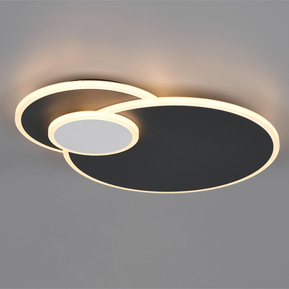 Runde Deckenlampe Serea Schwarz Trio 4017807703818