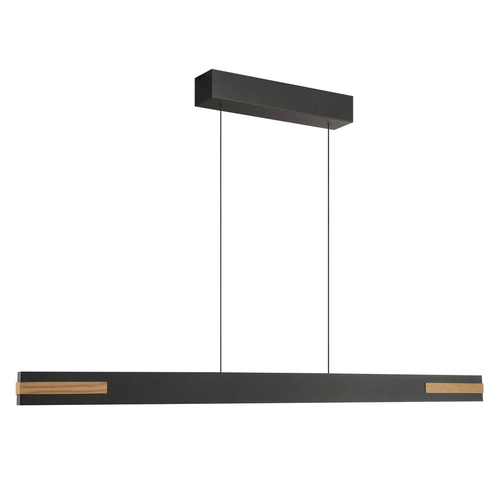 Elegante Pendellampe Streamline Schwarz mit Holz Brilliant 4004353463631