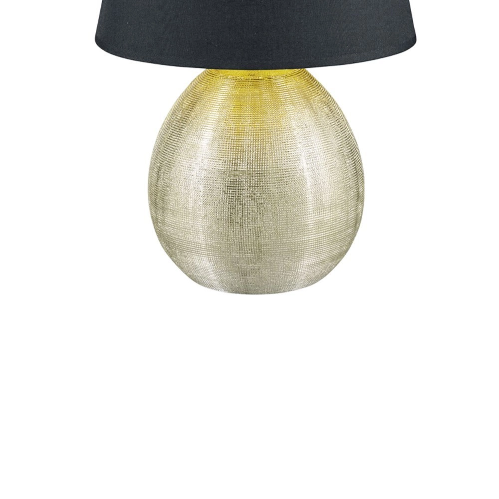 Tischlampe Luxor 35 cm Gold mit Schwarz Trio 4017807345995
