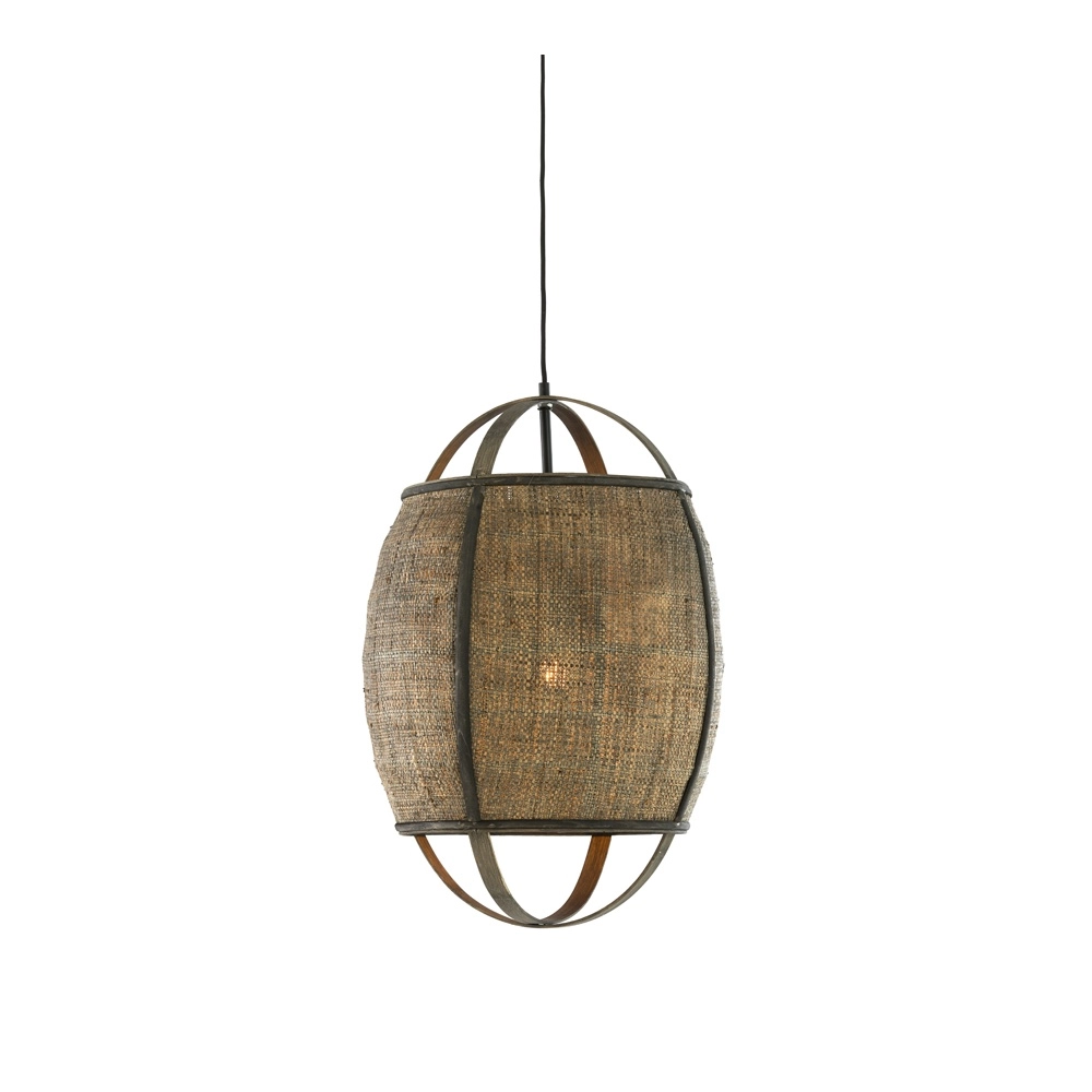Land-Pendellampe Bozona braun Ø 38,5 cm Light & Living 8717807843953