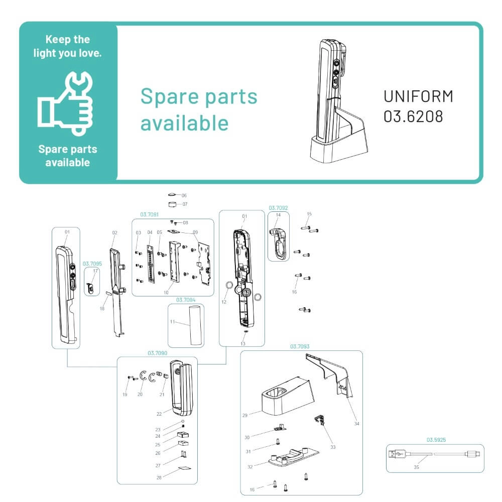 Arbeitslicht Uniform grau Scangrip 5708997362082