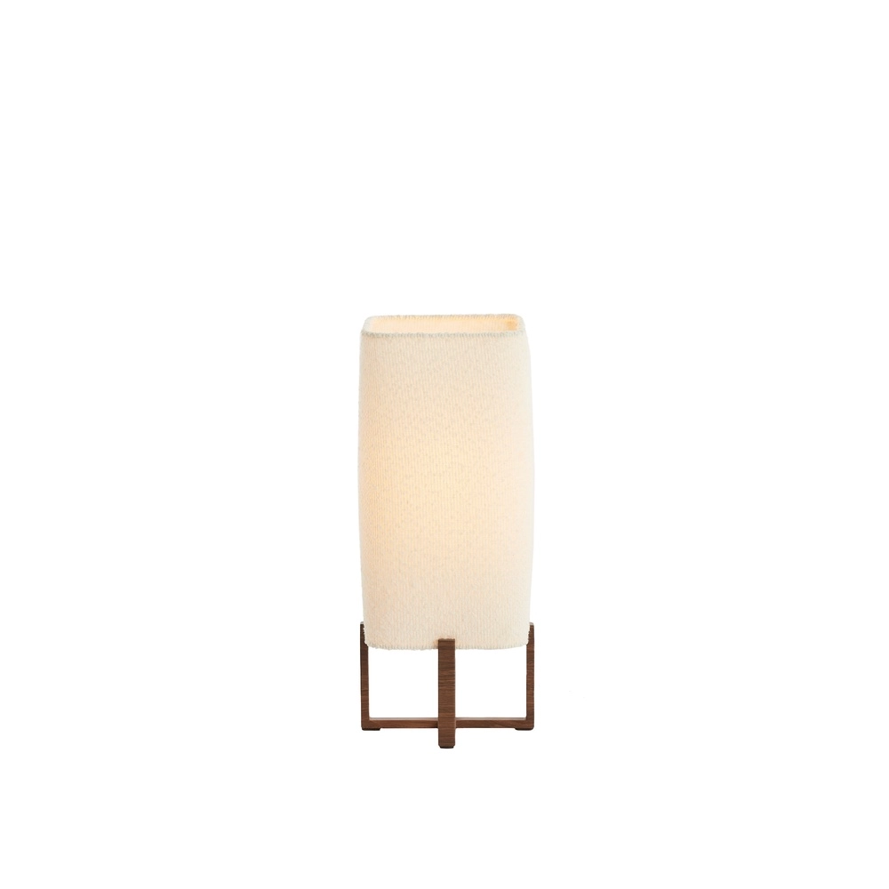 Tischlampe Wyn 39 cm – cremefarbenes Seil mit Walnuss-Optik Light & Living 8717807792534