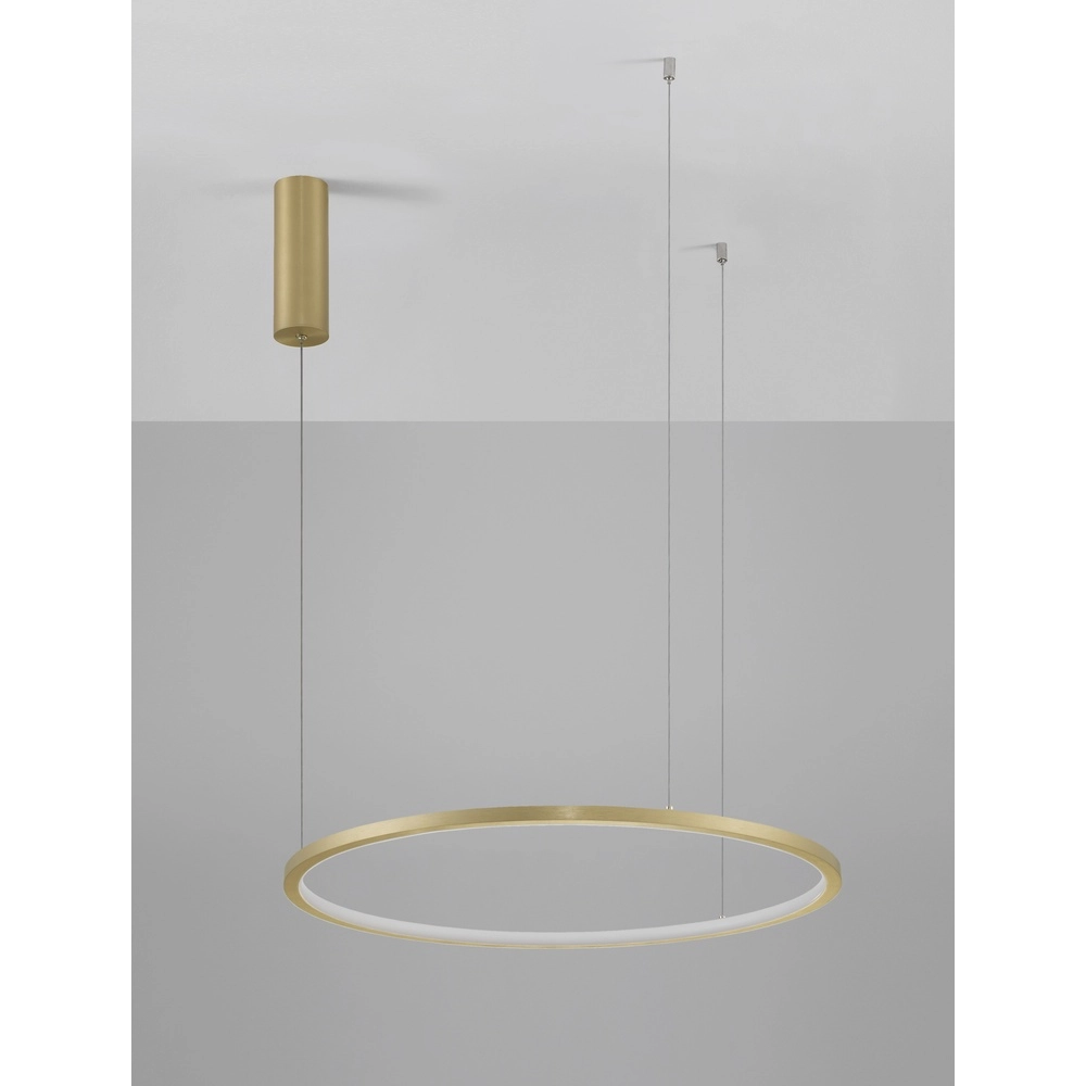 Runde Pendelleuchte Tarquin gold Ø 60cm Lyora 5212017438270