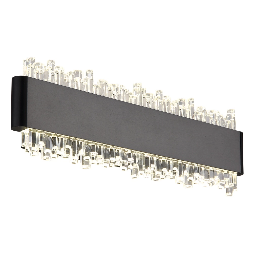 Schwarze Wandlampe Stalagmita 25 cm