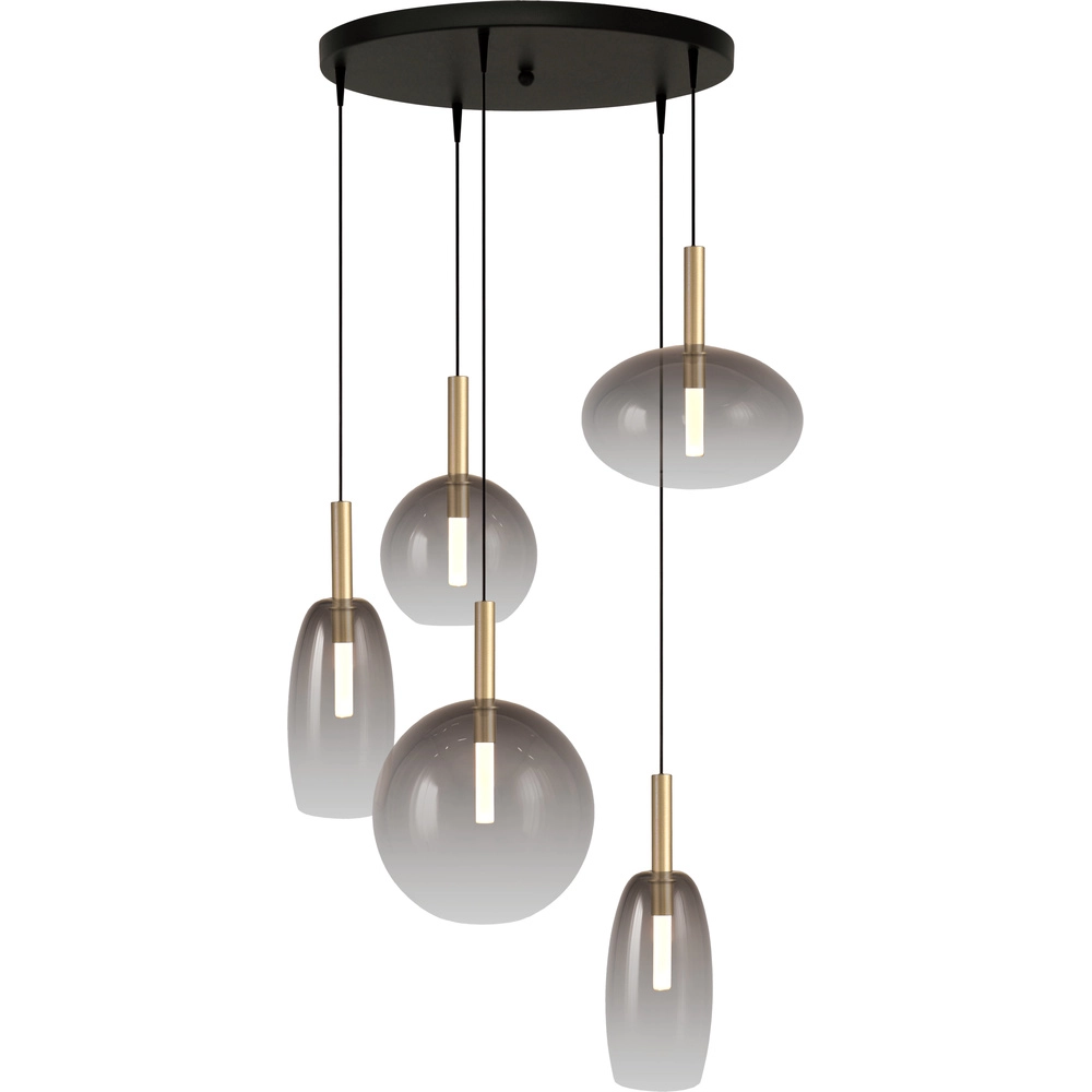5L Vide Pendellampe Lido Ball Gold mit goldverblasstem Glas Masterlight 8718121338767
