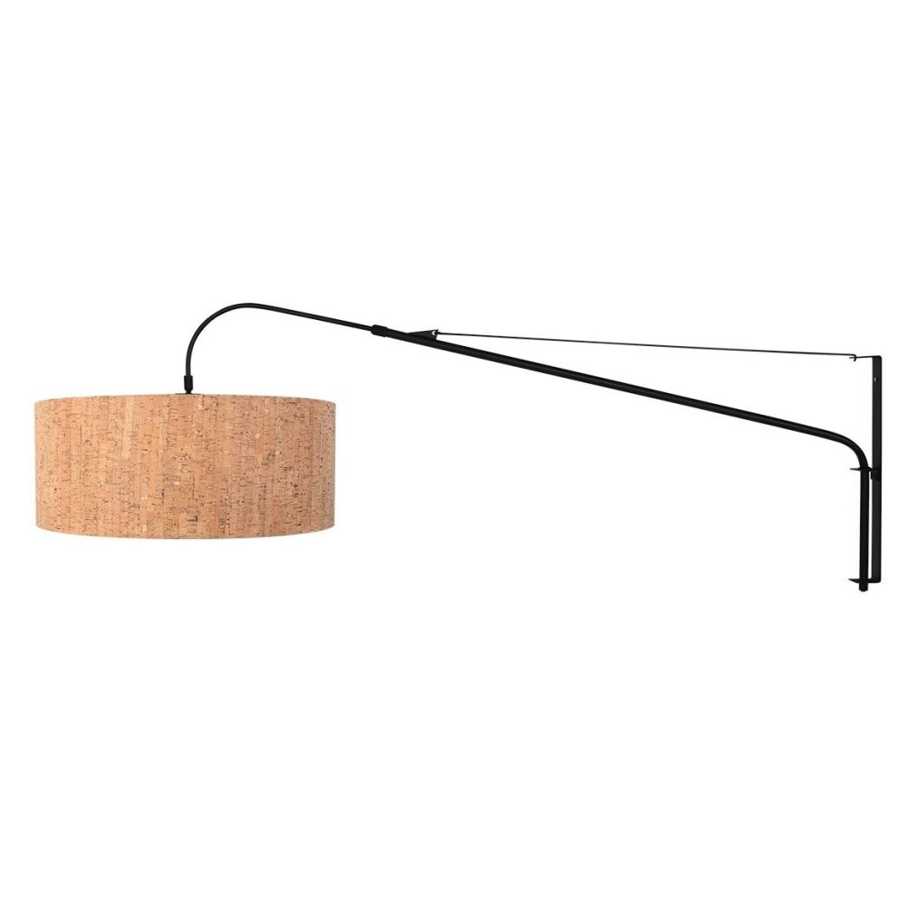 Schwarze Wandlampe Elegant Classy mit Korkkappe Ø50 cm Steinhauer 8712746180398