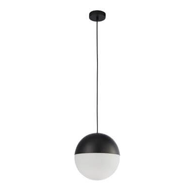 Hängelampe Endor 25 cm schwarz mit weiß Searchlight 5053423174570