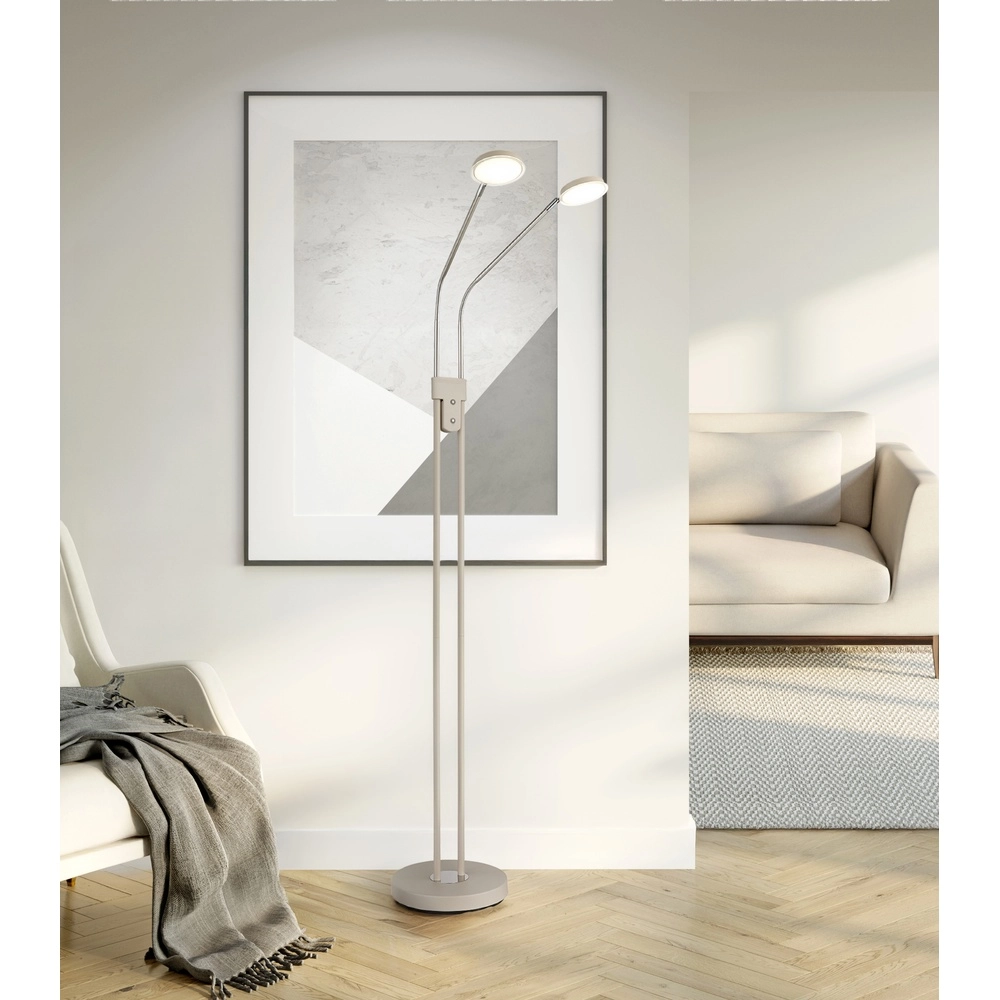 2-Licht-Leselampe Silvio Sandbraun Globo 9007371584048