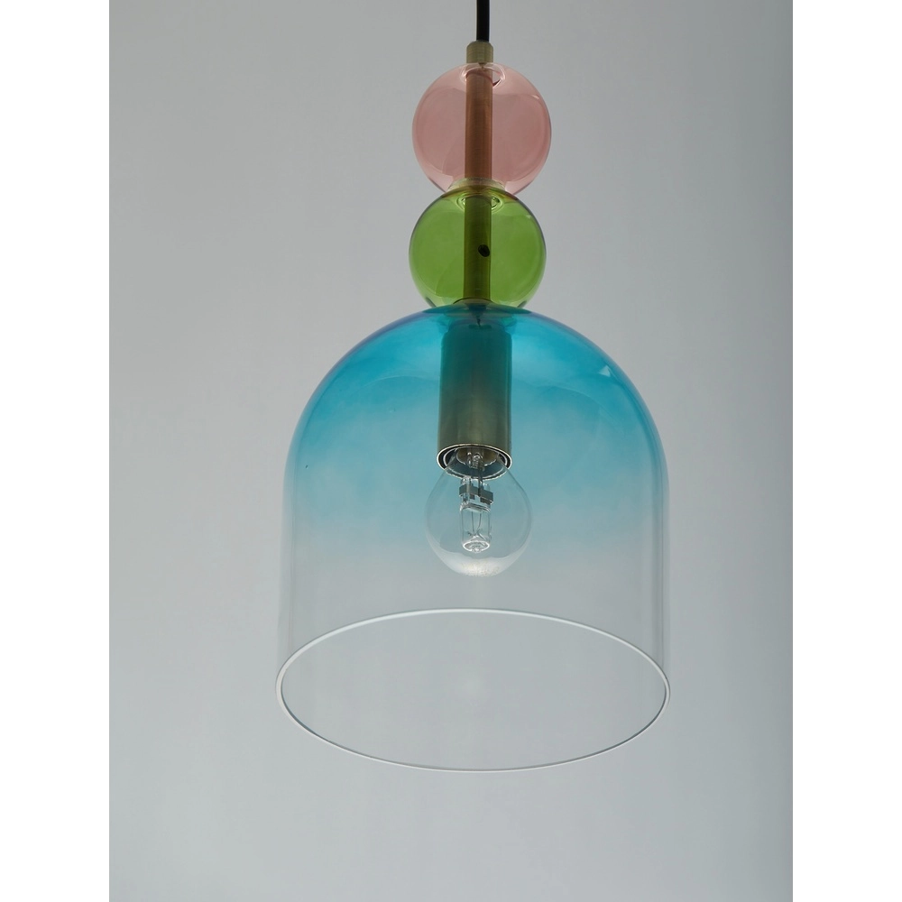 Farbige Pendelleuchte Murano blau Lyora 5212017434180