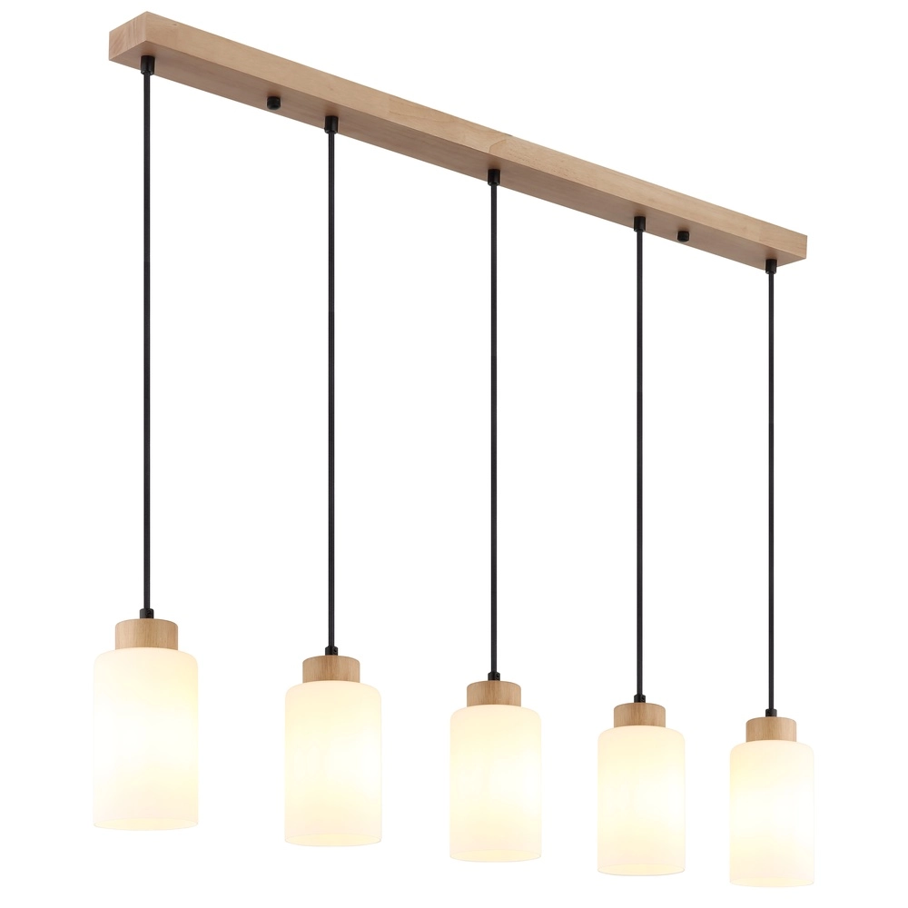 Pendellampe Rowena 5-Licht Holz