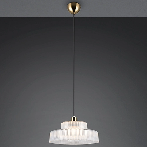 Klassische Pendellampe Abella Transparentes Glas Trio 4017807677706