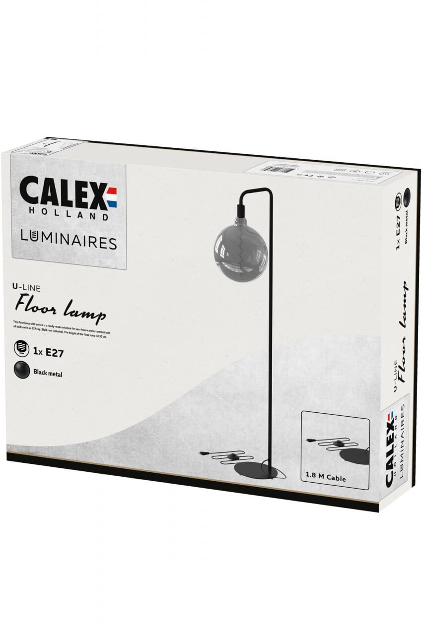 Schwarze Stehlampe Calexa Circle 8712879147398