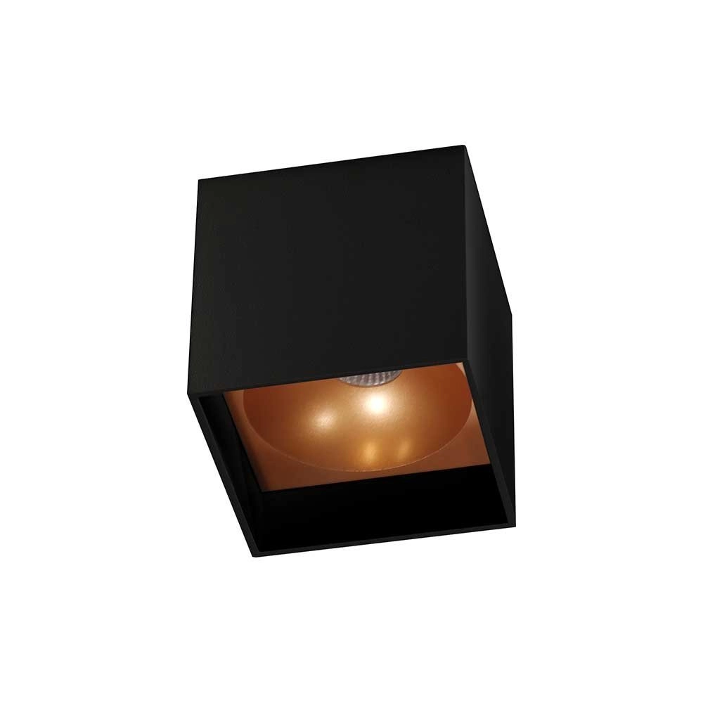 Schwarzer LED-Scheinwerfer Brock golden Artdelight 8719831731664
