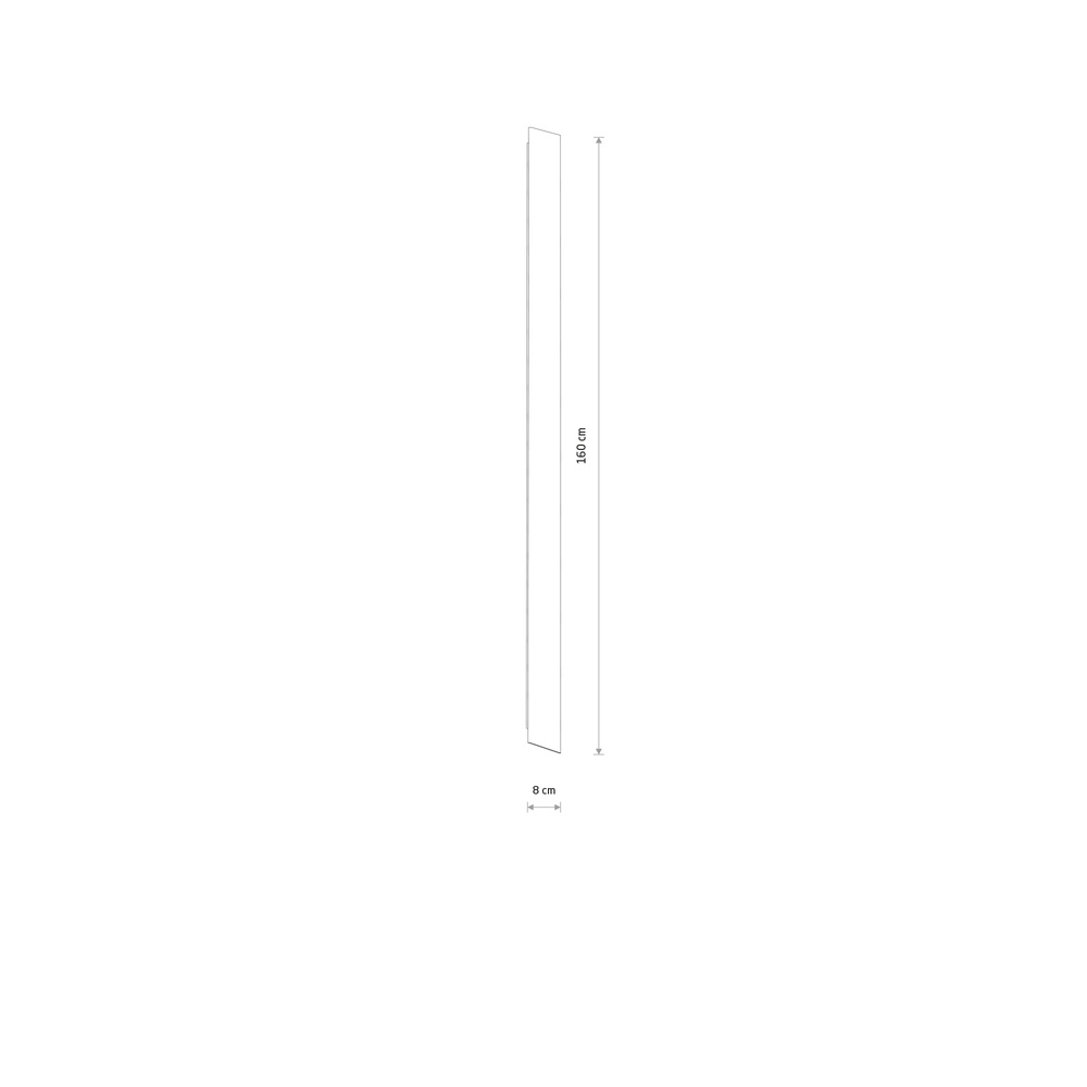 Moderne Wandlampe Comma Led Weiß 160 cm Lyora 5903139118828