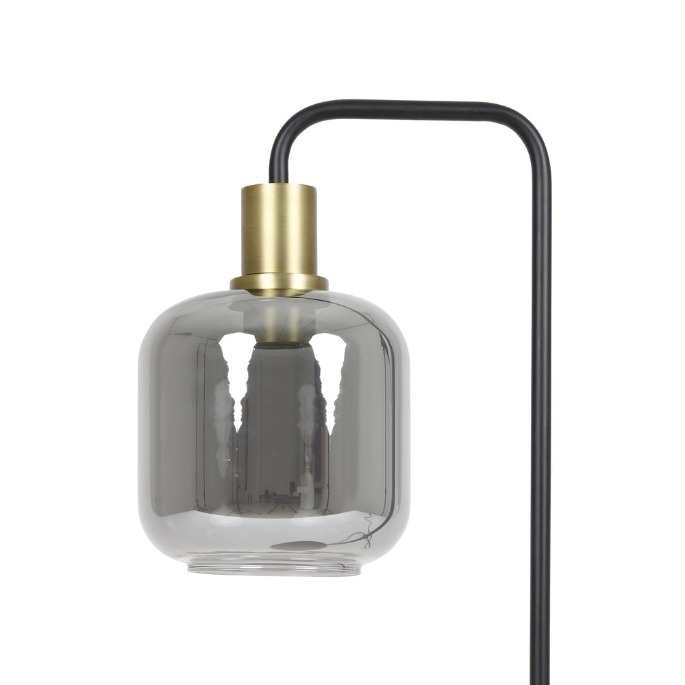 Stehlampe Lekar mit Rauchglas und Gold Light & Living 8717807601430