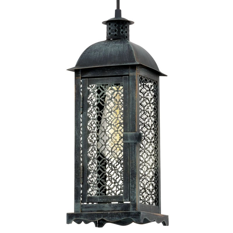 Pendelleuchte Vintage Square grün patiniert Eglo 9002759492151