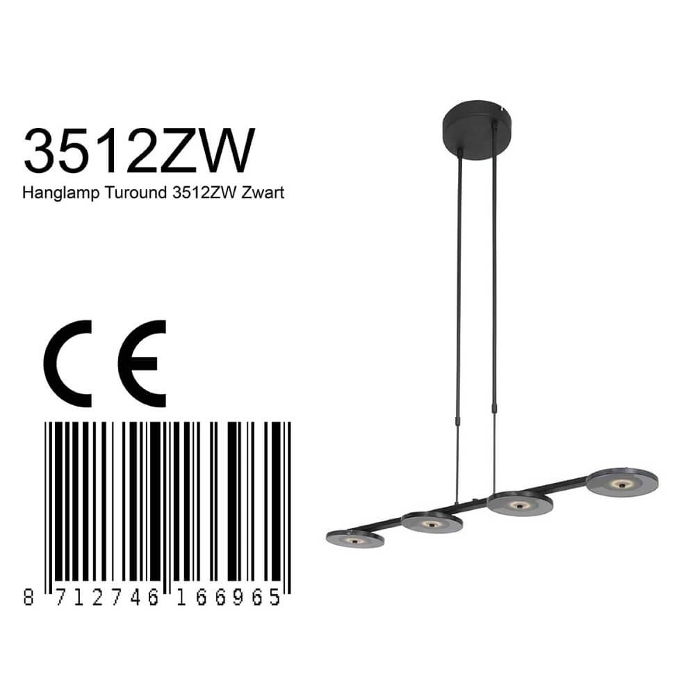 Schwarze LED-Bürolampe Turound Steinhauer 8712746166965