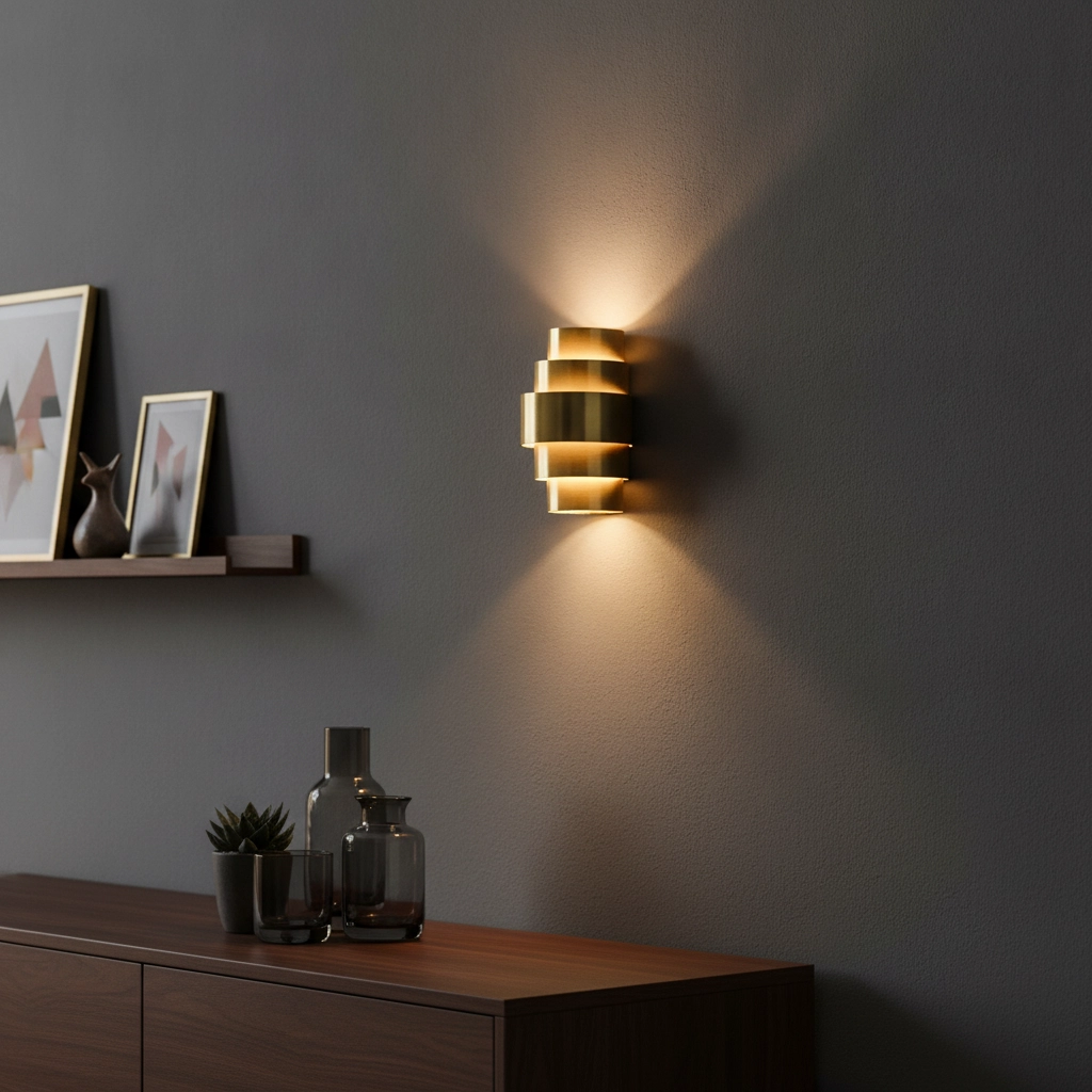 Design-Wandleuchte Rolls Bronze