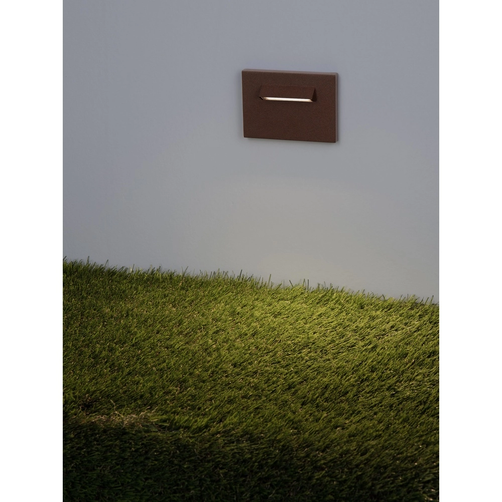 Einbaulicht Recto für Wandrostbraun