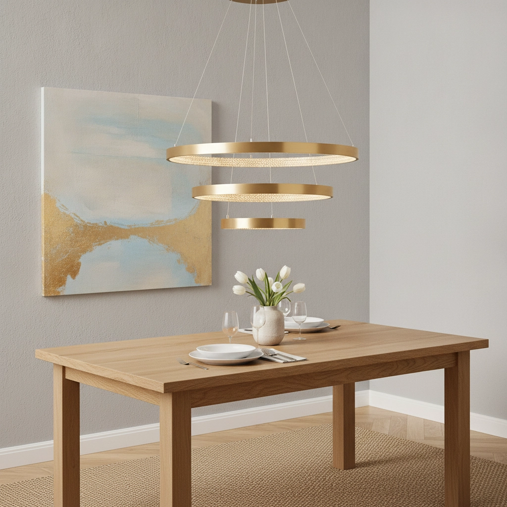 Pendelleuchte Preston gold Ø 80cm dreifach