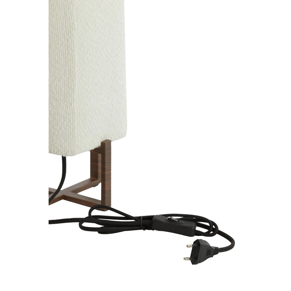 Tischlampe Wyn 39 cm – cremefarbenes Seil mit Walnuss-Optik Light & Living 8717807792534