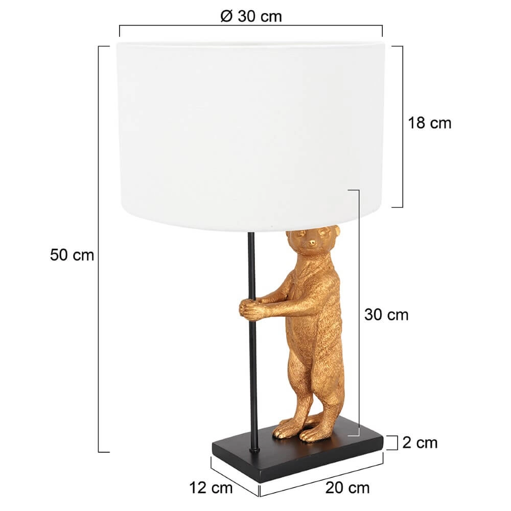 Tischlampe Animaux mit sandfarbenem Leinenschirm Steinhauer 8712746151817