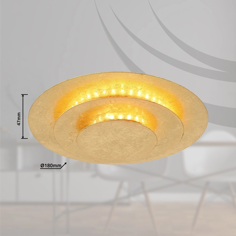 Goldene Deckenlampe Heda Ø 18cm Globo 9007371458523