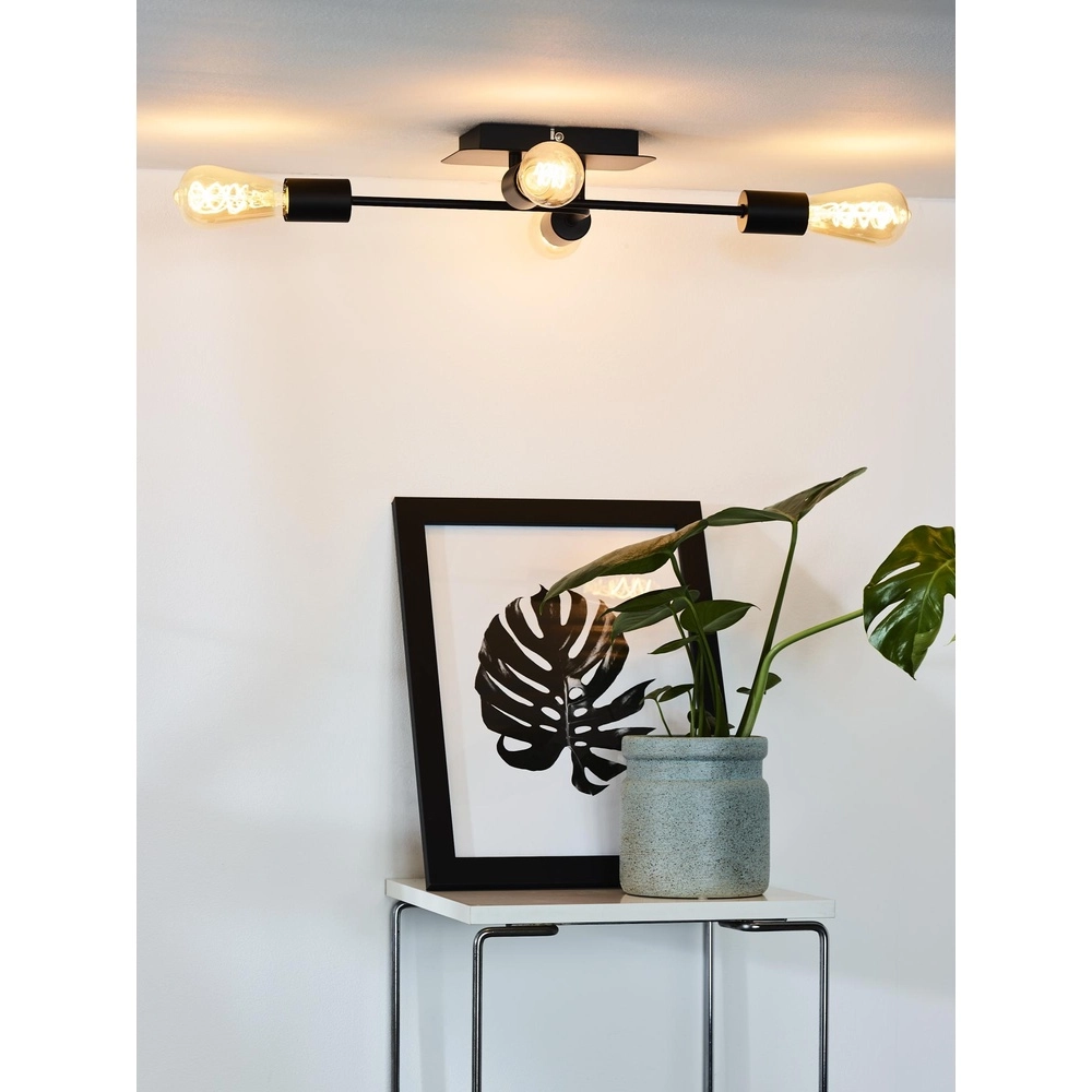 Deckenlampe Lester 4-Licht Schwarz Lucide 5411212211026