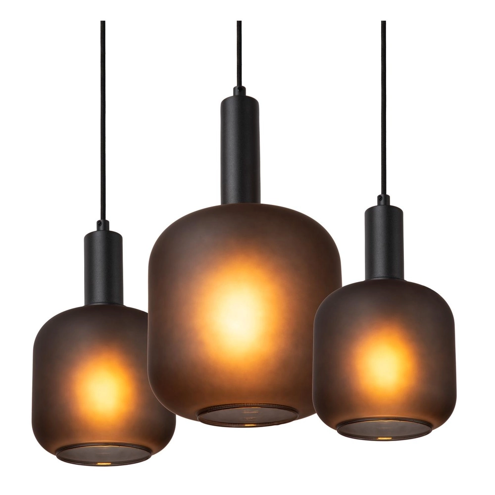 Schwarze Pendellampe Eloise 7-Licht Lucide 5411212452481
