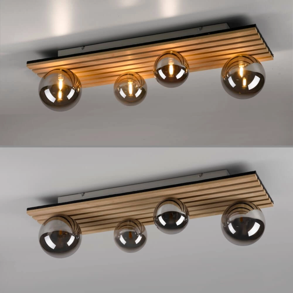 Deckenleuchte aus Holz Green Stika rechteckig Just Light 4043689004248
