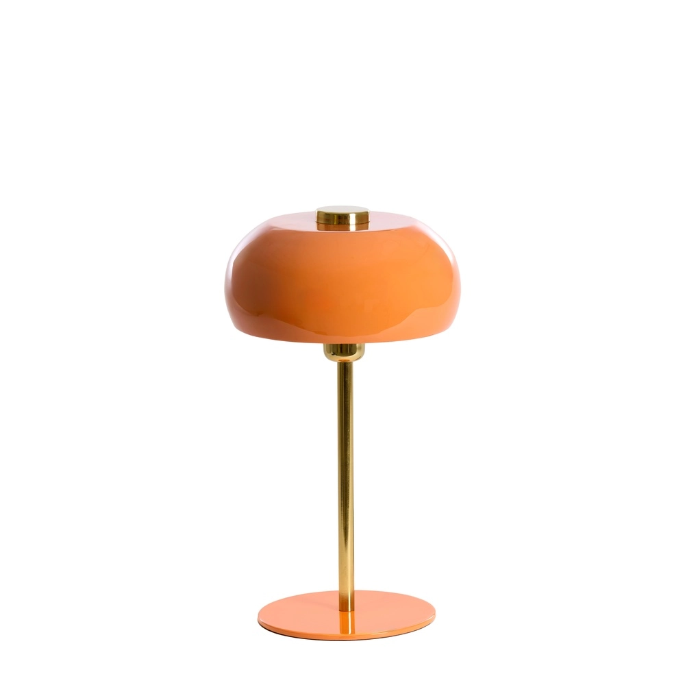 Tischlampe Surin Ø 23cm – glänzend orange mit Gold Light & Living 8717807740955