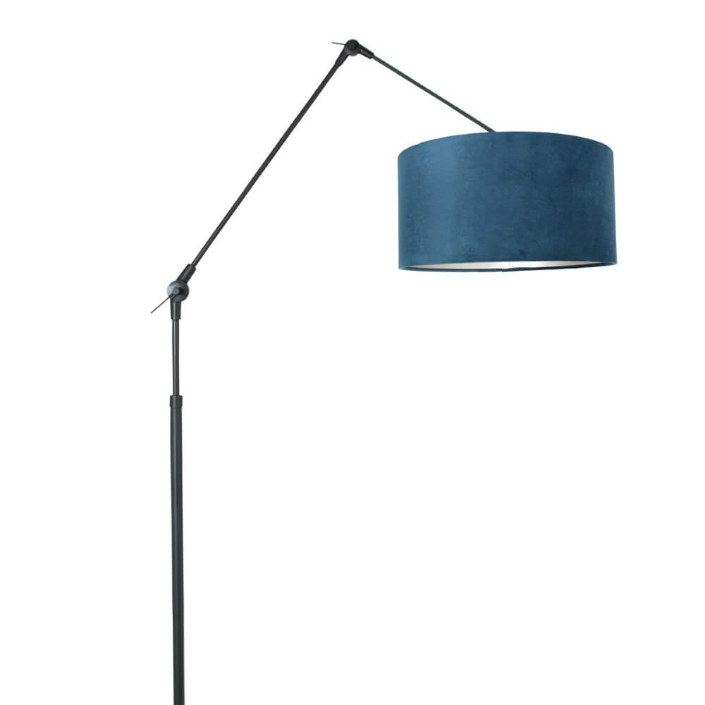Schwarze Stehlampe Prestige Chic mit blauer Kapuze Steinhauer 8712746147278