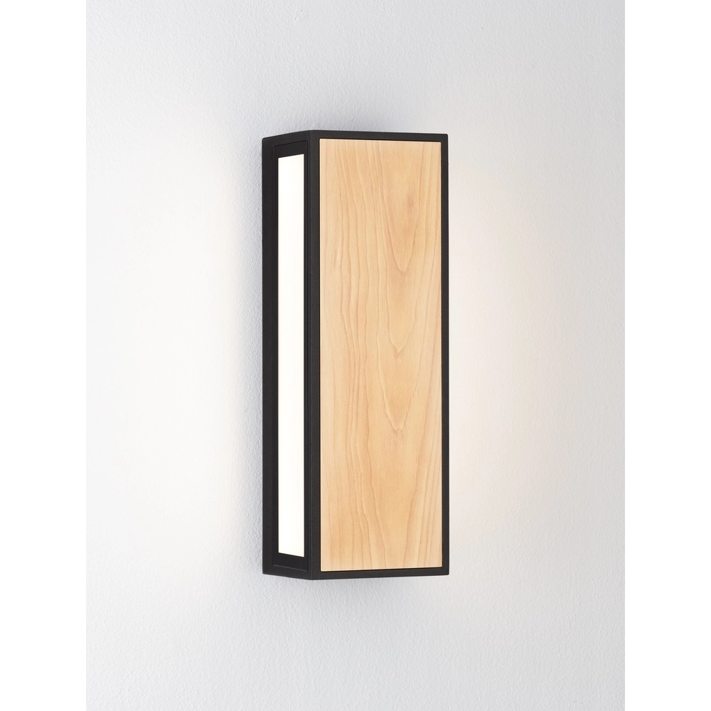 Wandleuchte Astral anthrazit mit Holz Lyora 5212017449948