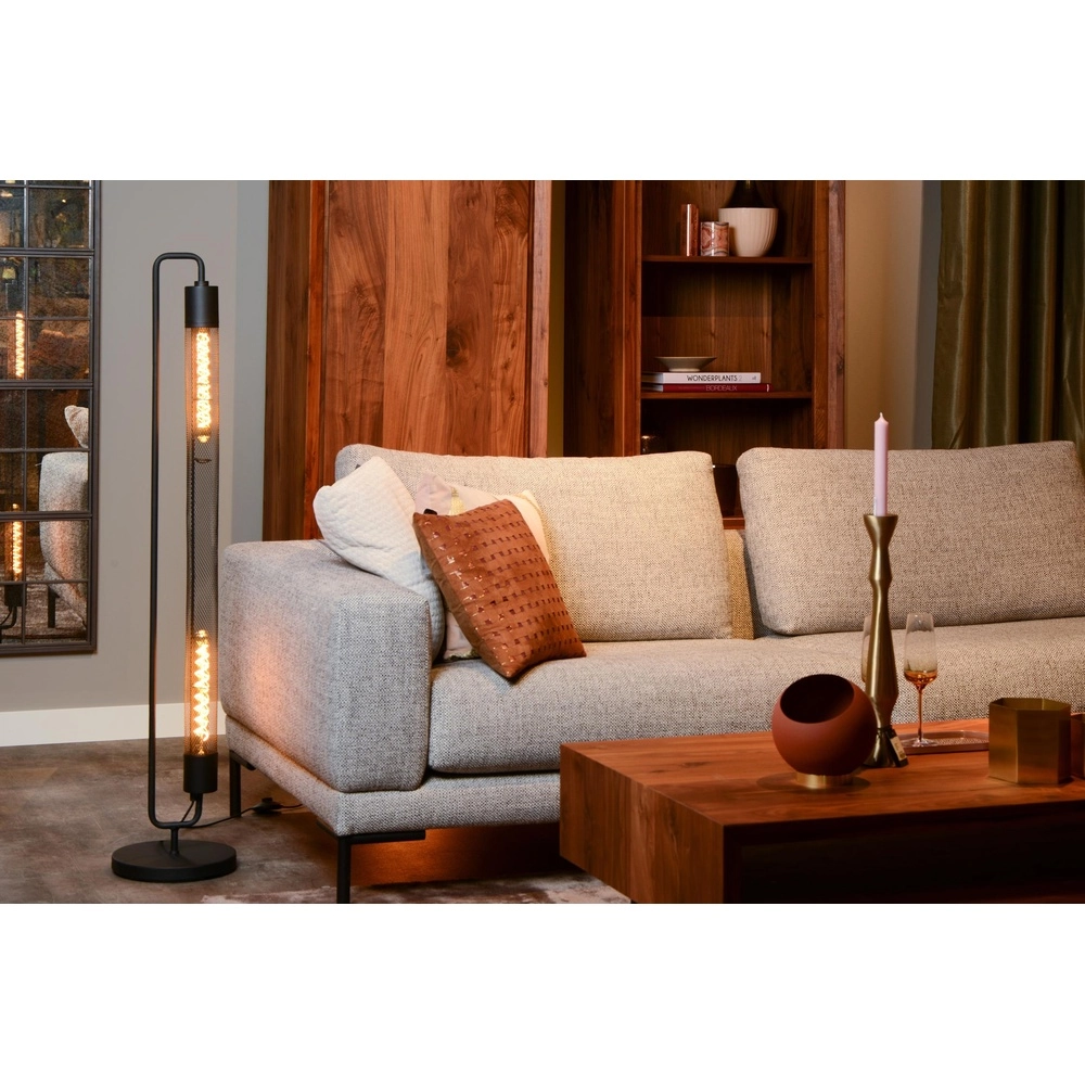 Design-Stehlampe Calixt Schwarz Lucide 5411212051493