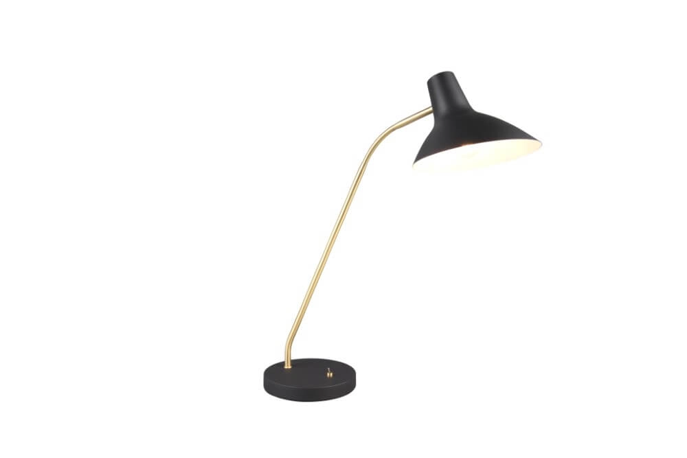 Schlanke Schreibtischlampe Traveller Schwarz Trio 4017807613711