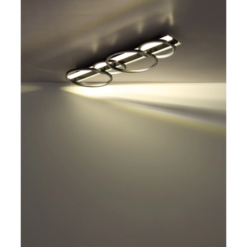 Schwarze Deckenlampe Norberto 4 Ringe Globo 9007371575831