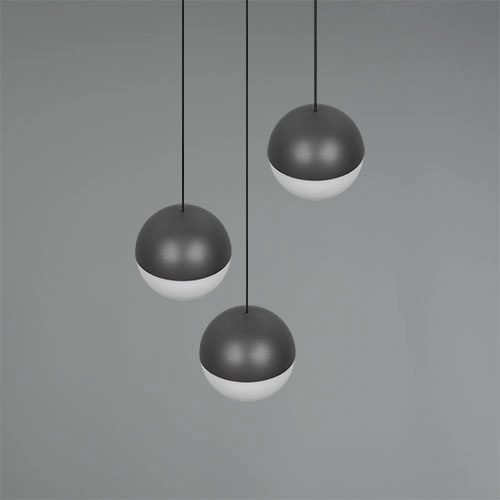 3-Licht Pendellampe Senta Rundanthrazit Trio 4017807697834