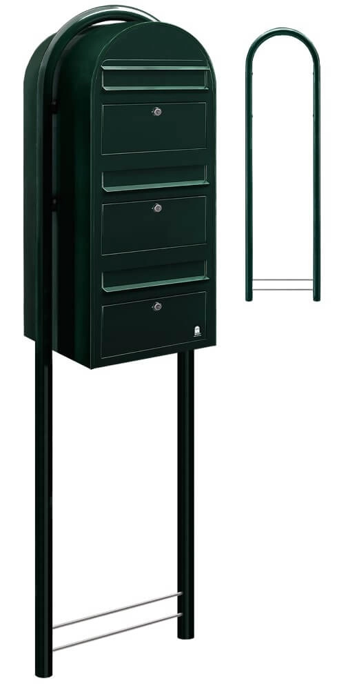 Briefkasten Trio 6064 Schwarz Grün Bobi 6417237015303
