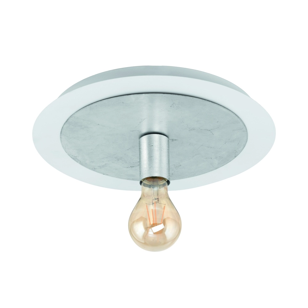 Einzigartige Deckenlampe Passano Weiß-silberne Single