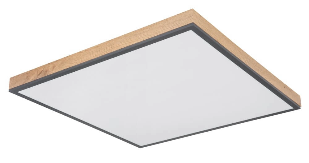 LED-Deckenleuchte aus Holz Doro 59x59 cm Globo 9007371421992