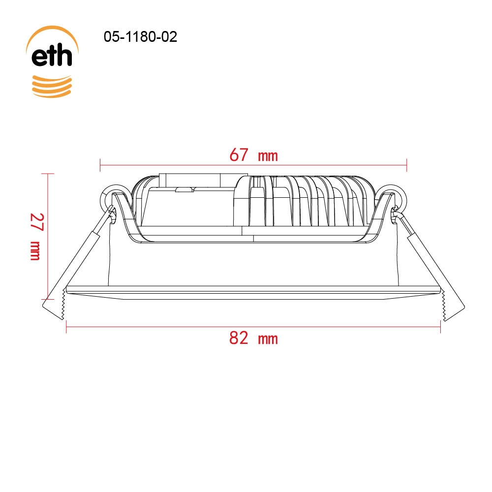 Blei-Einbauscheinwerfer Ronin IP44 – anodisch braun ETH 8720195311188
