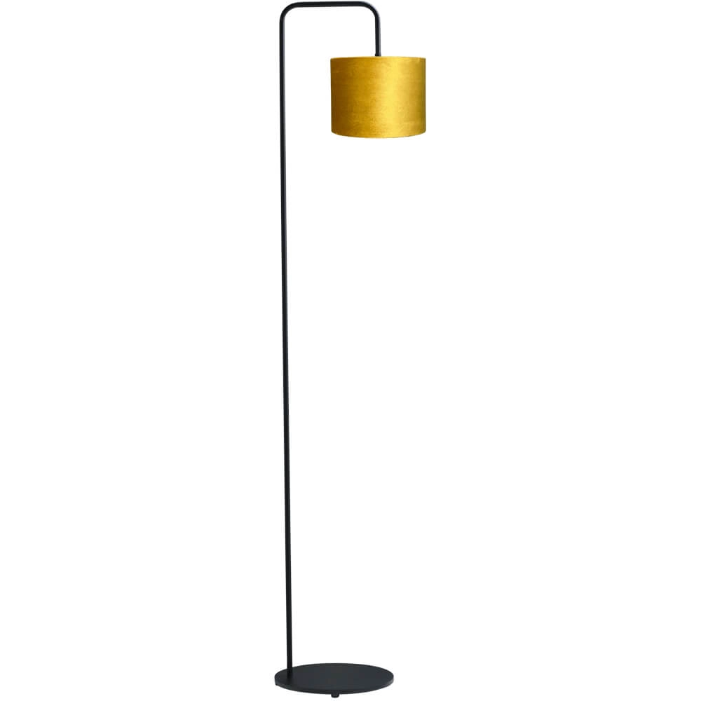 Stehtischlampe Venus 152cm mit goldfarbenem Lampenschirm