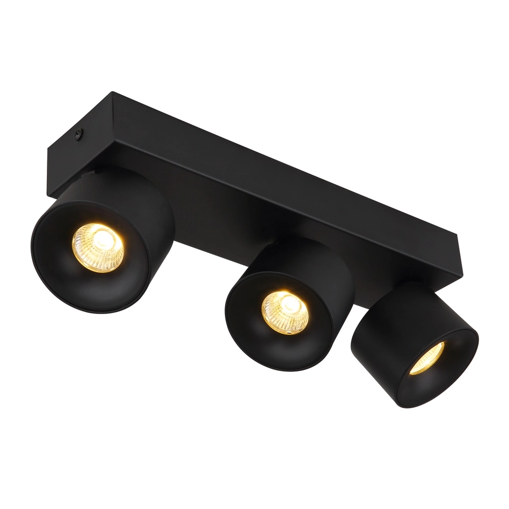 Elegante Deckenlampe Rae 3-Licht Schwarz