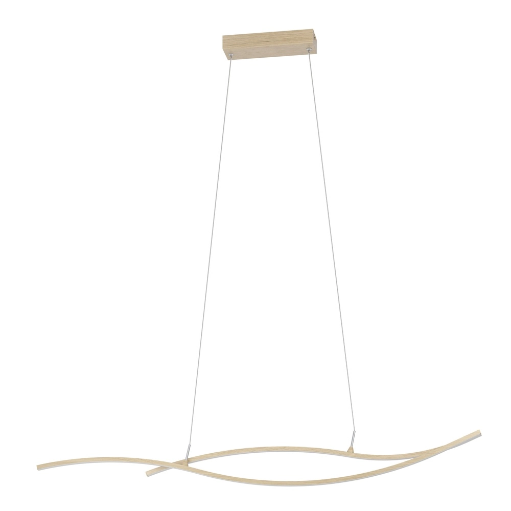 LED-Pendellicht Grisolia 115 cm – Holzoptik