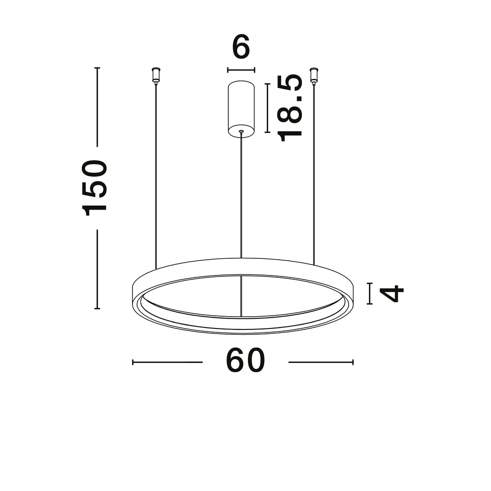 Schlanke Pendelleuchte Perrine Ø 60cm kaffeebraun Lyora 5212017438935